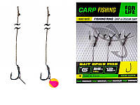 Карповый поводок с иглой Bait Spike Rigs кр.6 25lb 12cm