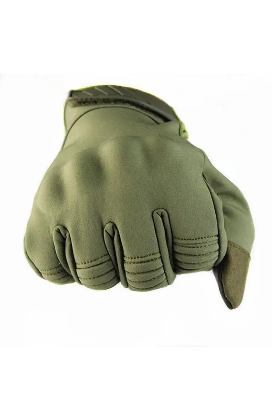 Штурмові тактичні демісезонні рукавички з кісточками Soft Shell Олива - фото 2 - id-p2033340384