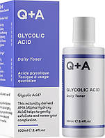 Тонер для лица с гликолевой кислотой Q+A Glycolic Acid Daily Toner 100ml