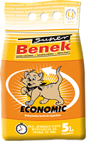 Бентонитовый наполнитель Super Benek Econom Line Natural без запаха 5 л