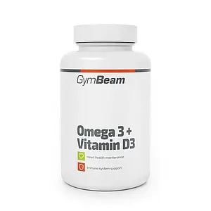 Омега-3 + Вітамін Д3 GymBeam Omega 3 + Vitamin D3 90 капс.