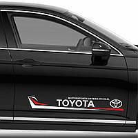 Наклейка Toyota на передние двери (белый)