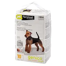 Пелюшки для собак з клейкими краями суперпоглинаючі 12 шт Genico Large 60*90