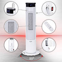 Обігрівач-тепловентилятор керамічний Adler AD 7730 з зволожувачем РК-дисплеєм та дистанційним керуванням