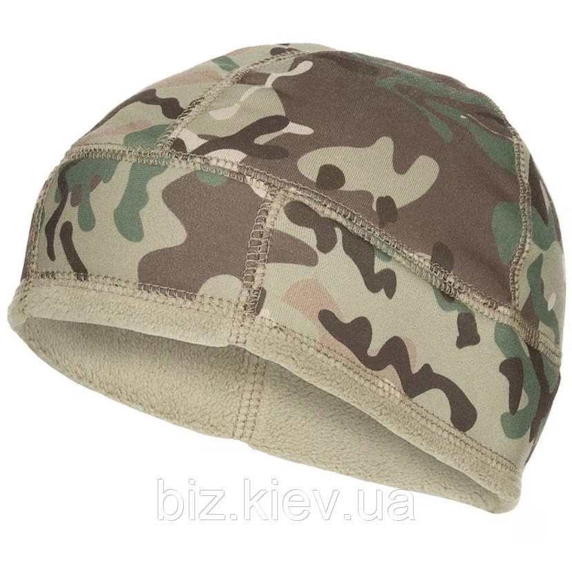 Флісова шапка тактична MFH BW Hat Fleece Camo підшоломник мультикам фліс S M