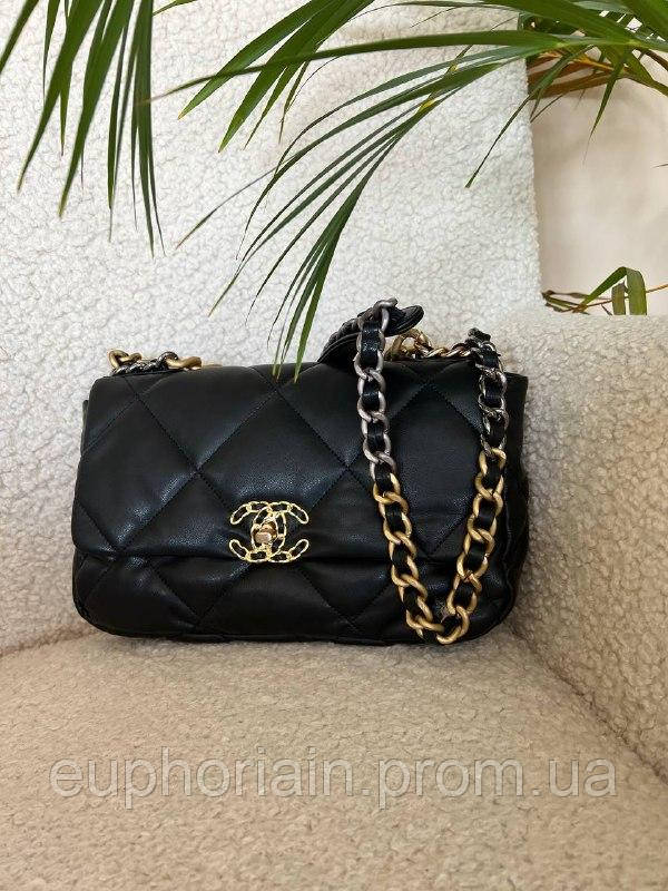 Сумка женская Chanel Black / Шанель черная на плечо сумочка женская кожаная стильная Отличное качество - фото 2 - id-p2033336710