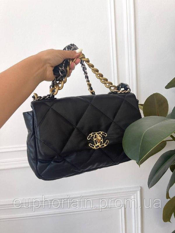 Сумка женская Chanel Black / Шанель черная на плечо сумочка женская кожаная стильная Отличное качество - фото 4 - id-p2033336710