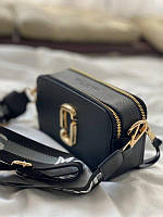 Сумка женская MJ черная на плечо сумочка женская кожаная стильная сумка на два отделение Отличное качество