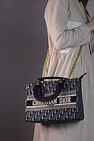 Женская сумка Christian Dior dark blue with gold, женская сумка, брендовая сумка, Кристиан Диор темно-синего ц