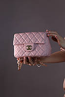 Жіноча сумка Chanel 21 pink, женская сумка, брендова сумка Шанель рожевого кольору Відмінна якість