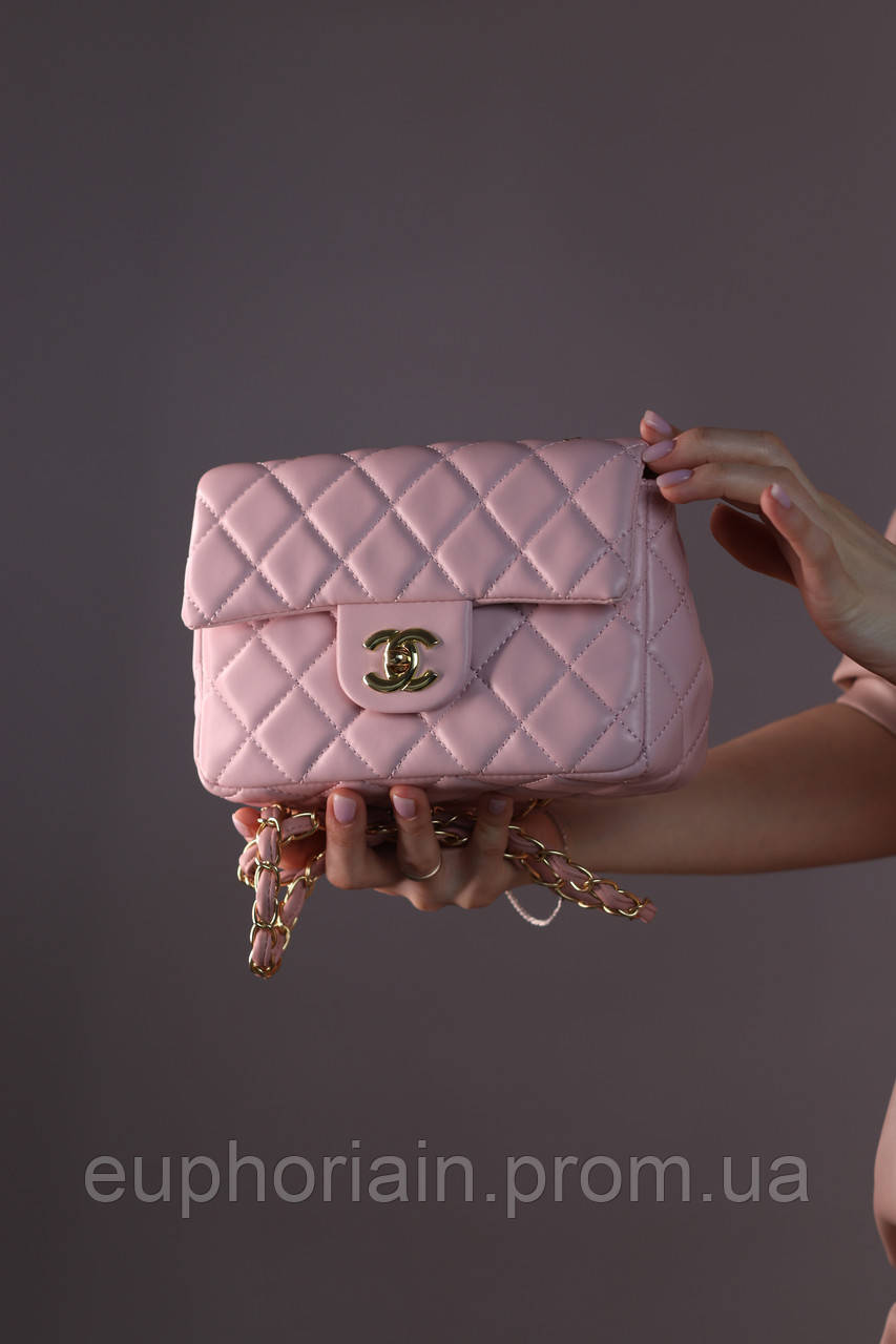 Женская сумка Chanel 21 pink, женская сумка, брендовая сумка Шанель розового цвета Отличное качество - фото 1 - id-p2033336750