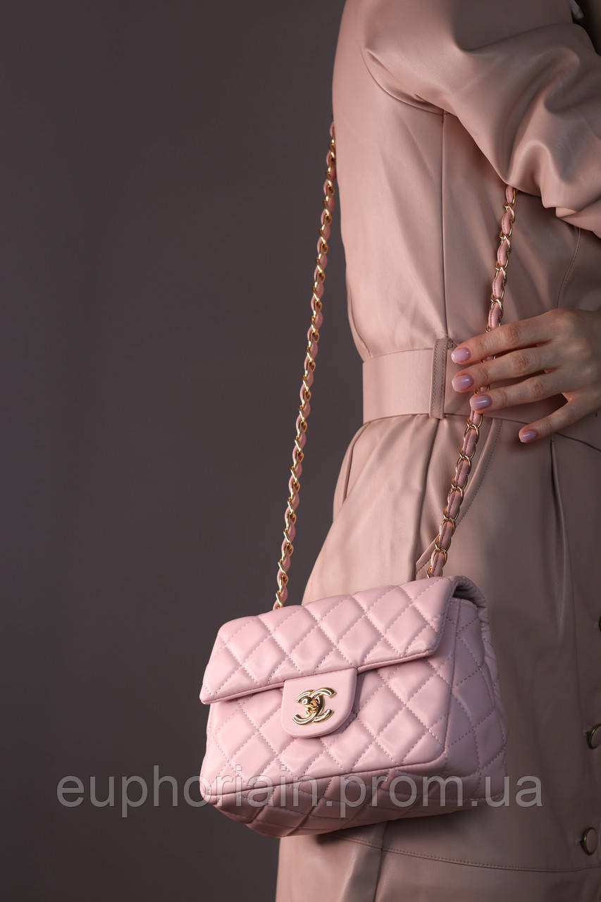 Женская сумка Chanel 21 pink, женская сумка, брендовая сумка Шанель розового цвета Отличное качество - фото 5 - id-p2033336750