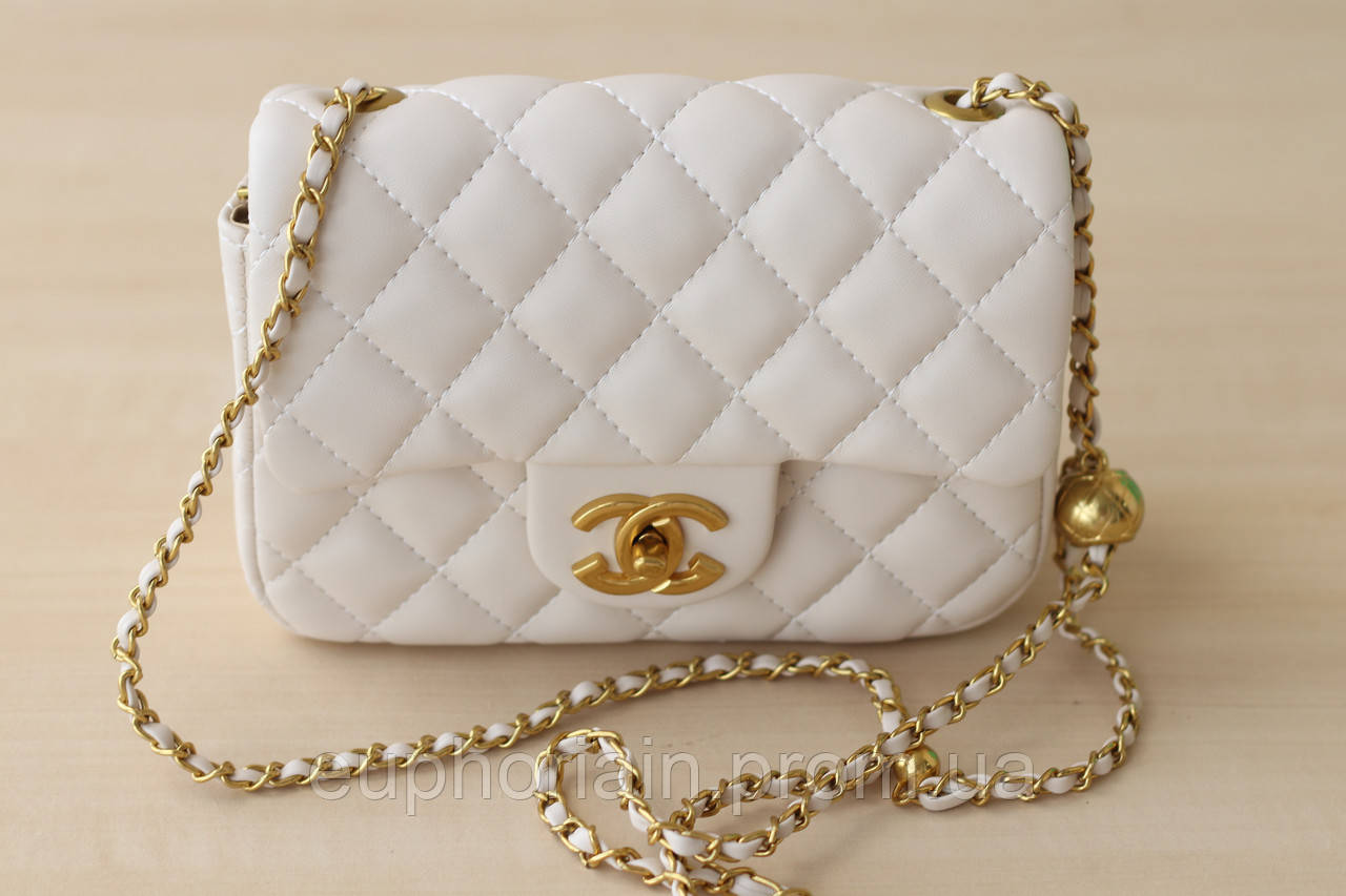 Женская сумка Chanel 20 ivory, женская сумка Шанель цвета слоновой кости Отличное качество - фото 5 - id-p2033336753