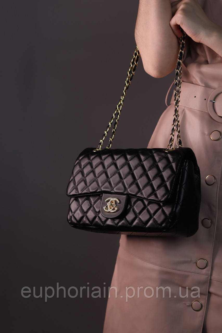 Женская сумка Chanel 26 black, женская сумка, Шанель черного цвета. Отличное качество - фото 1 - id-p2033336775