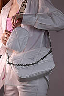 Женская сумка Prada white, женская сумка, Прада белого цвета Отличное качество