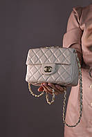 Женская сумка Chanel 21 beige, женская сумка, брендовая сумка Шанель бежевого цвета Отличное качество