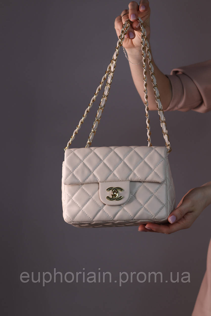 Женская сумка Chanel 21 beige, женская сумка, брендовая сумка Шанель бежевого цвета Отличное качество - фото 4 - id-p2033336800