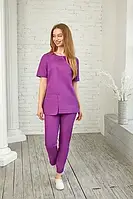 Женская медицинская куртка Топ Виола виноград 42р - 50р (котон)