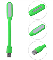 Фонарик USB LED Light Plastic (в пакете) / светодиодная лампа Зелёный (KG-2666)