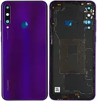 Задняя панель корпуса для Huawei Y6p 2020 (MED-LX9, MED-LX9N), со стеклом камеры, оригинал Фиолетовый