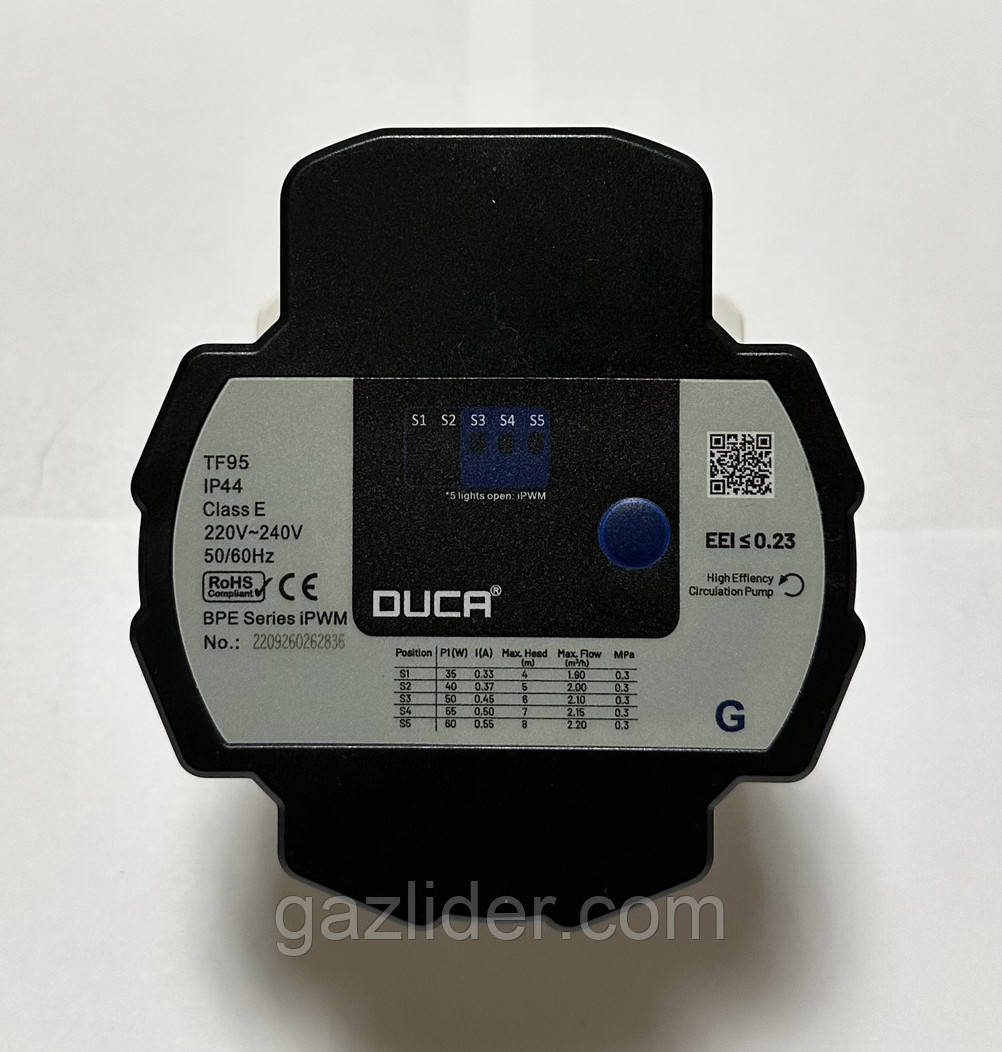 Циркуляційний частотний насос Duca ERP 15-80 аналог частотного насоса Grundfos