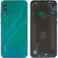 Задняя панель корпуса для Huawei Y6p 2020 (MED-LX9, MED-LX9N), со стеклом камеры, оригинал Зеленый