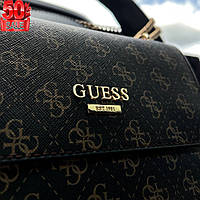 Женская брендовая сумка кросс боди Guess сумка с металлической цепочкой и кожаной лямкой Отличное качество