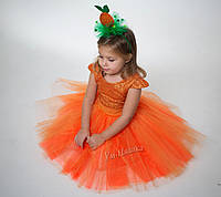 Красивый костюм лисички оранжевое платье Лисичка Белочка Мандаринка Апельсинка на 86-104