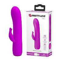 Вібратор із додатковим стимулятором клітора Pretty Love Tim Vibrator Purple