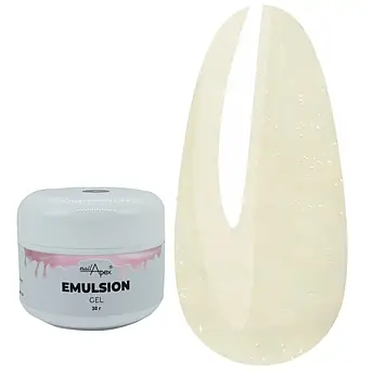 Рідкий гель для моделювання NailApex Emulsion, №2 молочний з рожево-золотистим мікроблиском 30 г