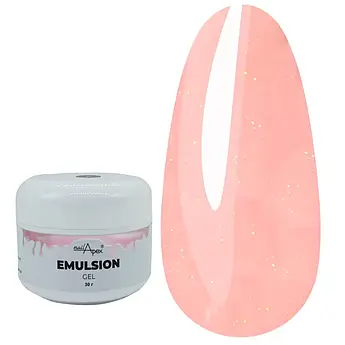 Рідкий гель для моделювання NailApex Emulsion, №3 ніжний молочно-рожевий із золотисто-рожевим мікроблиском 30 г