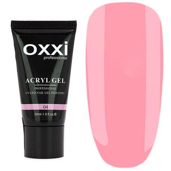 Акрил-гель Oxxi Professional Aсryl Gel № 4 теплий рожевий, 60 мл