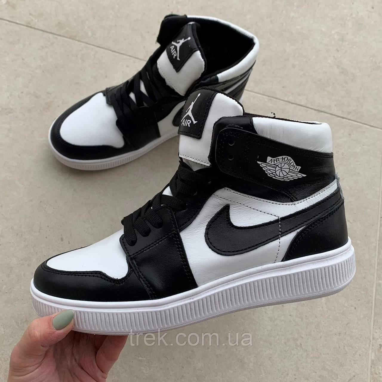 Кросівки шкіряні зимові чорно-білі /30611/ 38р, фото 1