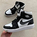 Кросівки шкіряні зимові чорно-білі /30611/ 37р, фото 2