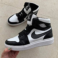 Кросівки шкіряні зимові чорно-білі /30611/ 38р