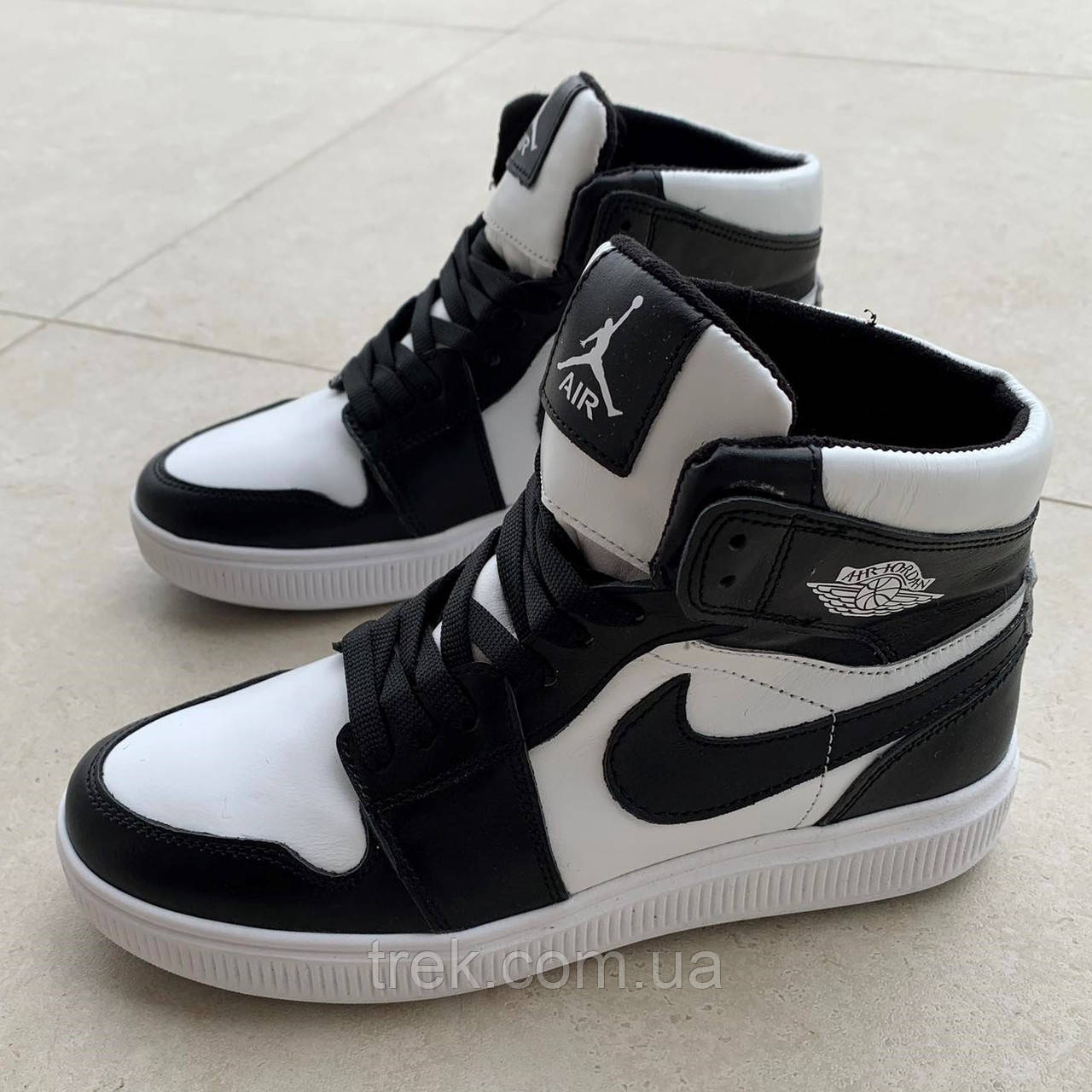 Кросівки шкіряні зимові чорно-білі /30611/ 37р, фото 1