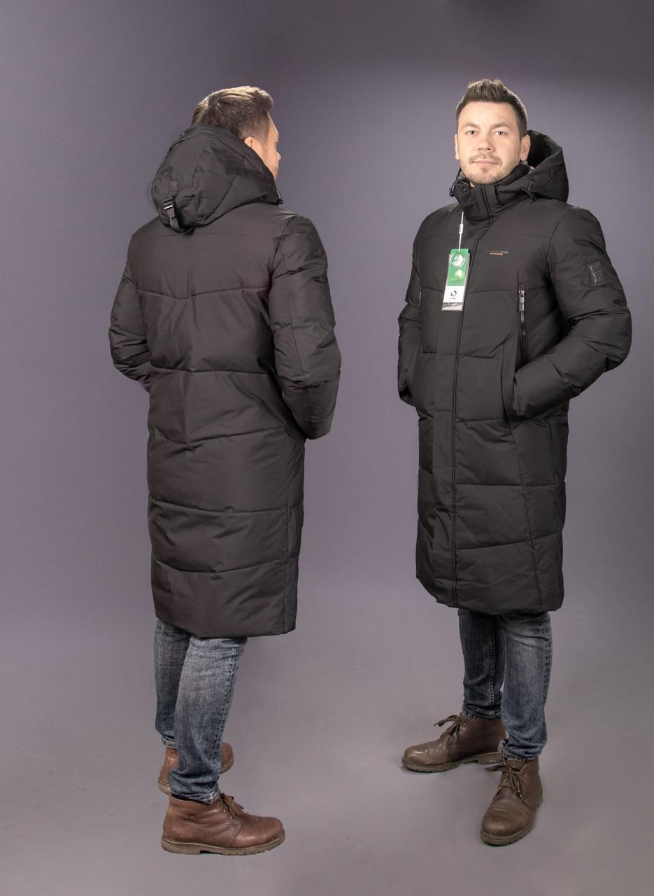 Куртка зимова Zaka довга чоловіча, Чорний,L, фото 1