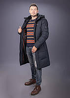 Куртка зимняя Zaka длинная мужская 46-56 , Темно-синий,XXL, 52