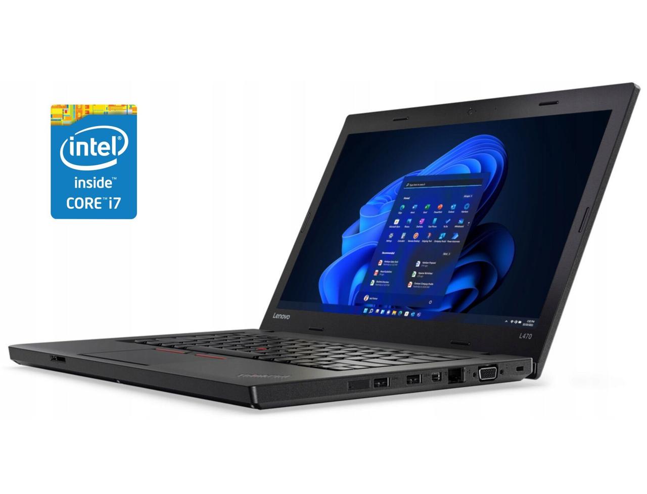 Ноутбук Lenovo ThinkPad L470/ 14" (1920x1080)/ Core i7-6600U/ 12 GB RAM/ 360 GB SSD NEW/ HD 520