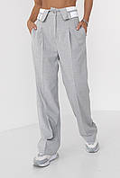 Жіночі штани-палацо зі стрілками — світло-сірий колір, M (є розміри)