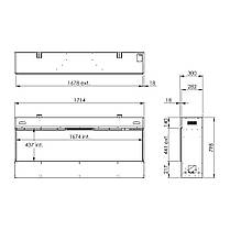 Електрокамін з обігрівом Faber by Dimplex E-Slim Linear 1700-450 фронтальний паровий, фото 4