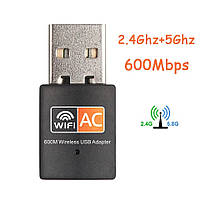 Новый двухдиапазонный Wi-Fi адаптер 600 Mbps 2.4 / 5 ГГц GHz