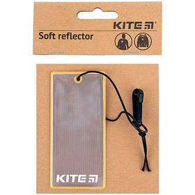 Світловідбиваюча підвіска м'яка, прямокутна, персикова