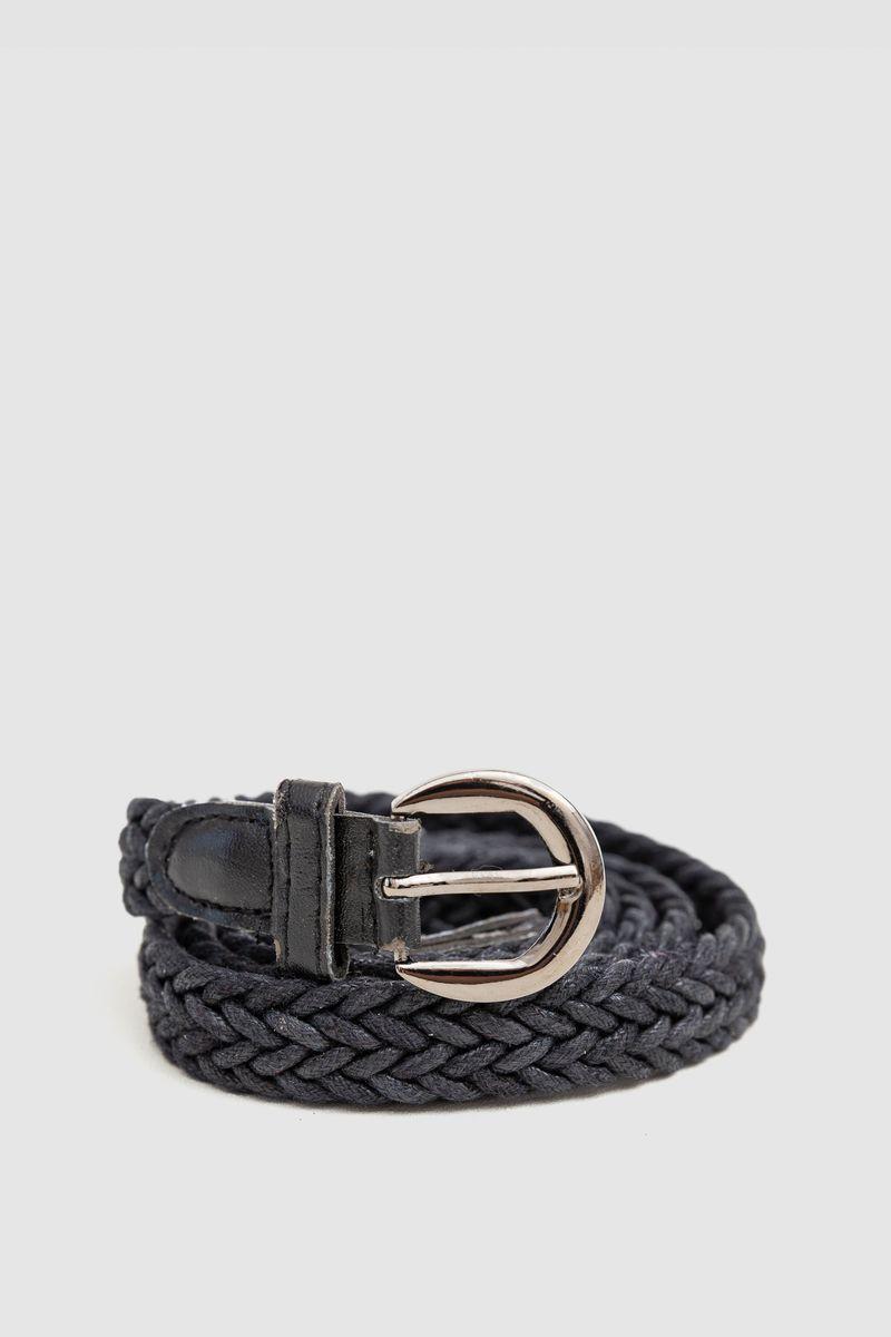 Ремінь жіночий плетений текстильний, колір чорний, 196R1010W3, фото 1