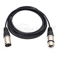 Удлинитель XLR 3 pin (cannon) M/F в экране 1.0