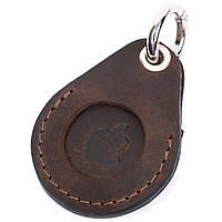 Надежный брелок-держатель для Apple AirTag из винтажной кожи GRANDE PELLE коричневый