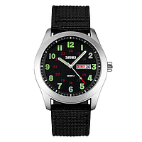 Мужские наручные классические часы Skmei 9112 (Черные), армейские водостойкие тактические часы, надежные