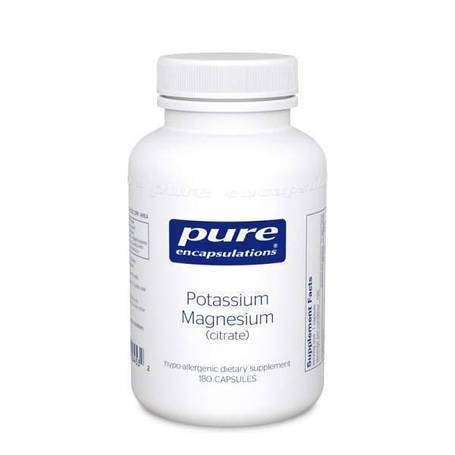 Калій та Магній (цитрат), Potassium Magnesium (citrate), Pure Encapsulations, підтримує здоров'я серця, м'язів, мінералізації, фото 1