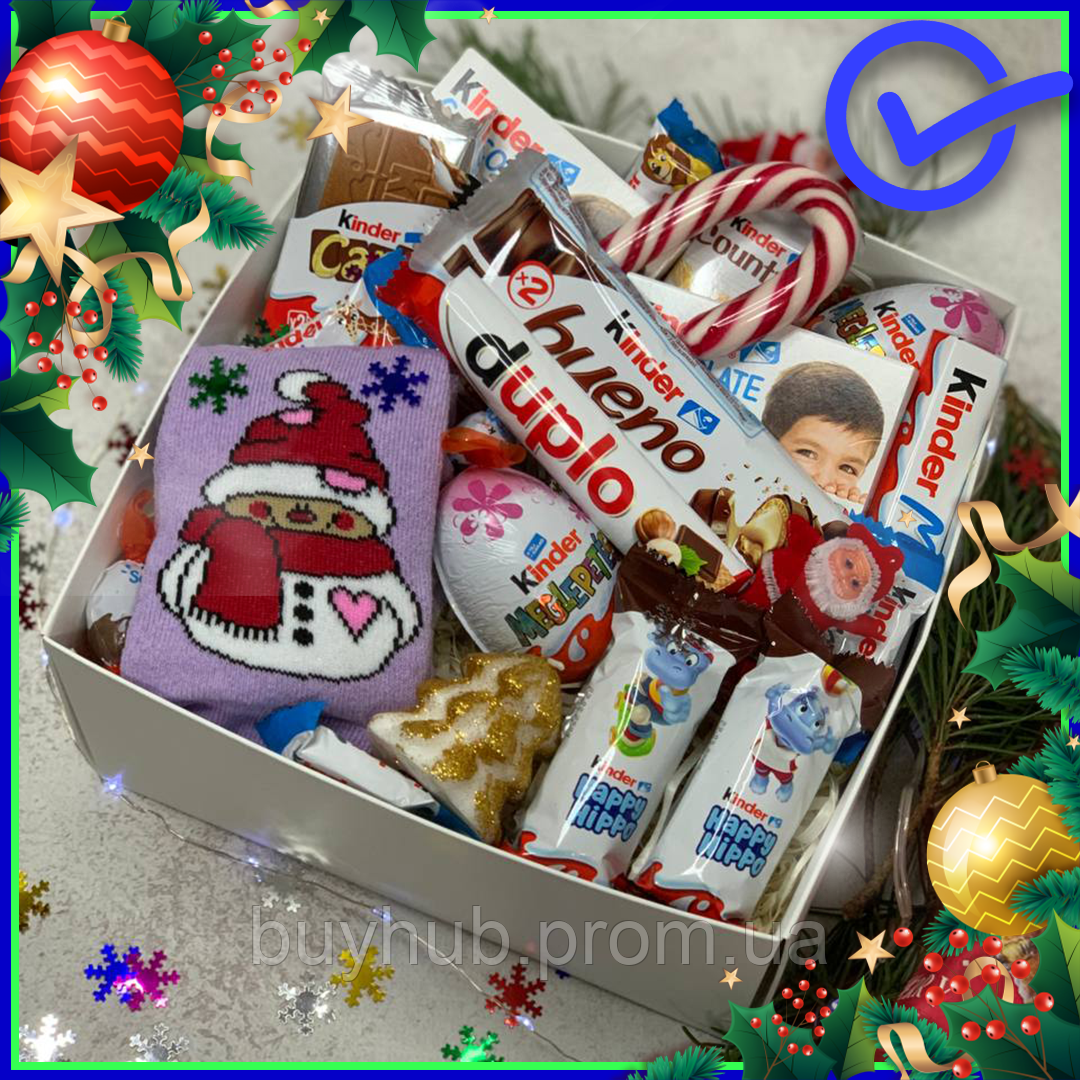 Дорослі новорічні подарунки з теплими шкарпетками та шоколадними смаколиками, подарунковий набір із іграшкою