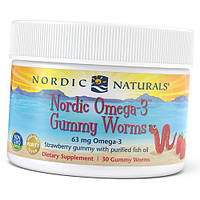 Омега 3 для детей Nordic Omega-3 Gummy Worms Nordic Naturals 30таб Клубника (67352045)